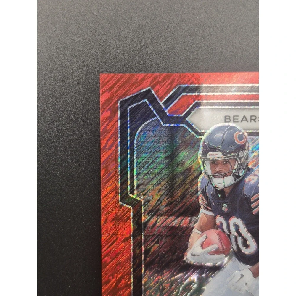 2023 Panini Prizm Rookies Roschon Johnson #314 Red Shimmer Prizm /35 (RC) Bears